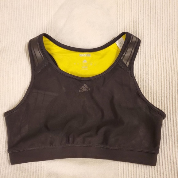 NWOT Adidas Techfit Adipower Sports Bra Black - Picture 1 of 7